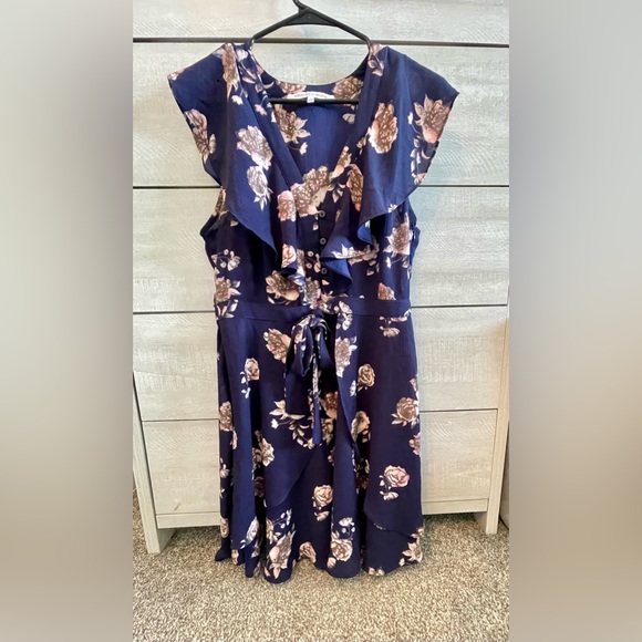 Beautiful Ruffle Dress with Button and Bow Details by Collective Concepts - Picture 7 of 10